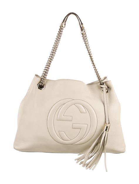 gucci soho chain bag size|Gucci medium soho chain tote.